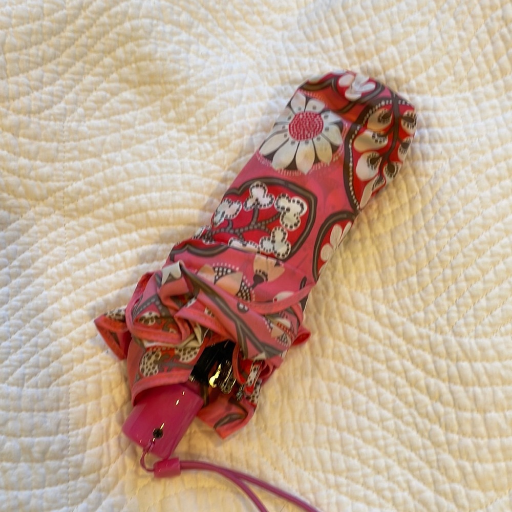 Vera Bradley Automatic Mini Umbrella Blush Pink